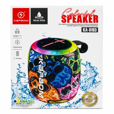 Caixa de Som Bluetooth Kapbom KA-8193 – Músicas sem limites!