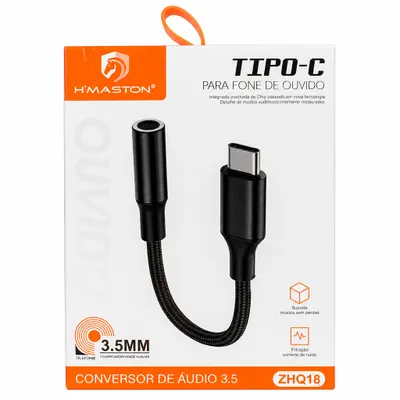 Adptador de fone Tipo C H’maston ZHQ16