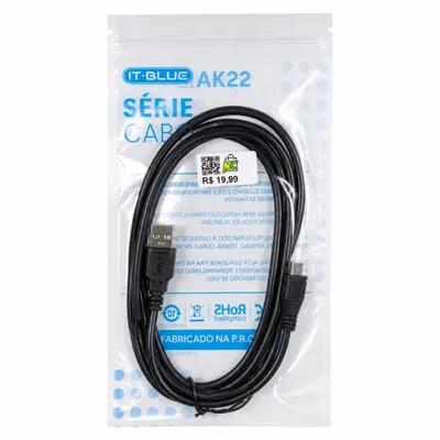 Cabo V3 2M It Blue LE-801 - Conexão segura e eficiente para dispositivos compatíveis.
