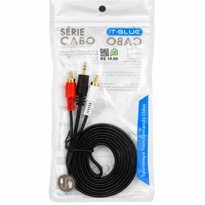 Cabo P2 Para 2 RCA 1,5m IT•Blue LE-1008-1 -