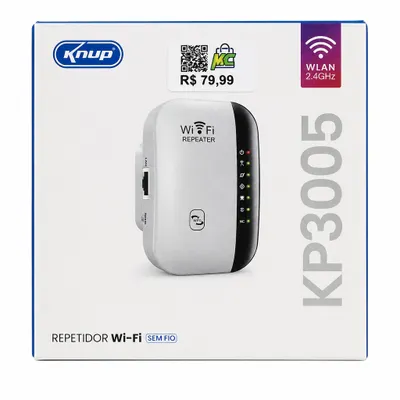 Repetidor de Sinal WiFi Sem Fio Knup KP3005