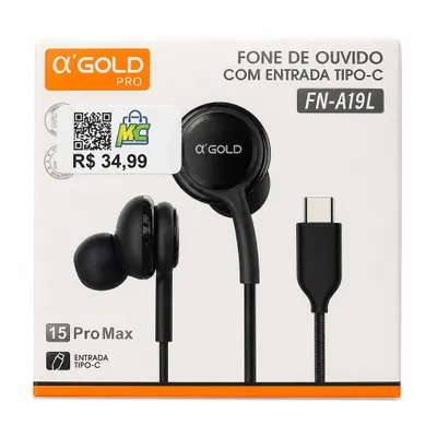 Fone de Ouvido Tipo C Ol’Gold FN-A19L