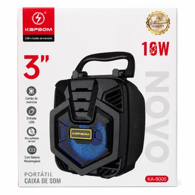 Caixa de Som Bt Portátil KA-8005 10W