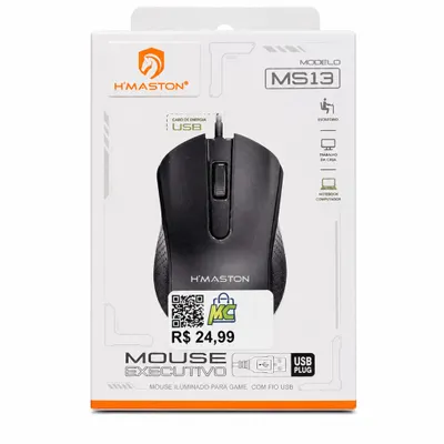 Mouse Óptico com fio  H’maston MS13
