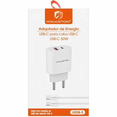 Carregador Tipo C / Tipo C 50W H’maston LR28-3