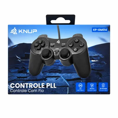 Controle Joystick Dual Shock Ps2 Knup KP-GM014
