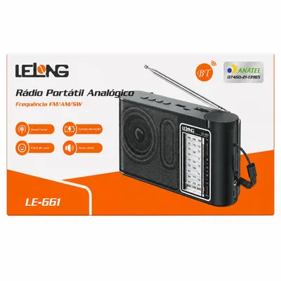 Rádio  Retro Bluetooth AM/FM Lelong Le-661 
