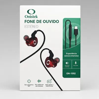 Fone de ouvido (c/ fio) Onistek: ON-1002