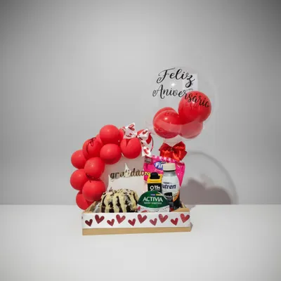 Cesta Feliz aniversário (café da manhã)