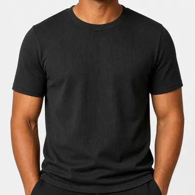 CAMISETA TEXTURA PRETA 