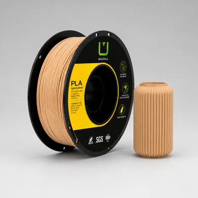Filamento MULTFILA 1kg PLA Comum  Cor: Marrom Madeira