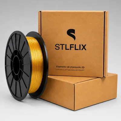 Filamento STLFLIX 1kg PLA Silk Cor: Dourado