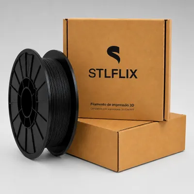 Filamento STLFLIX 1kg PLA Matte Cor: Preto