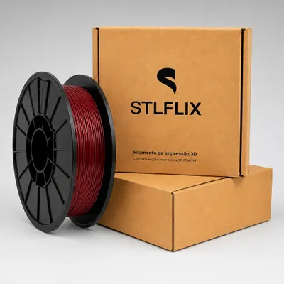 Filamento STLFLIX 1kg PLA Comum  Cor: Bordô