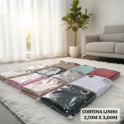 CORTINA LINHO SUBLIME  PORTA 2.70m  x  3.00m