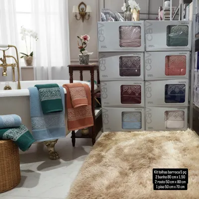 Jogo de banho 5 peças  barroca