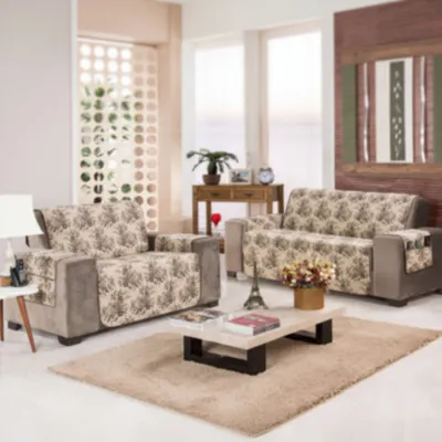 Protetor de sofá Jacquard 2 e 3 lugares