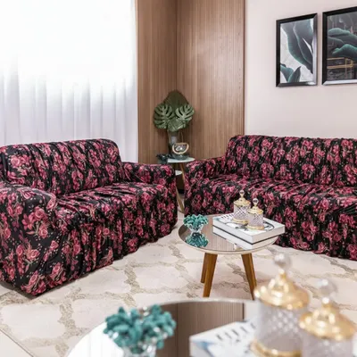CAPA DE SOFÁ  2 E 3 LUGARES PREMIUM  COM 21 ELÁSTICO - CAPA ESTAMPADA