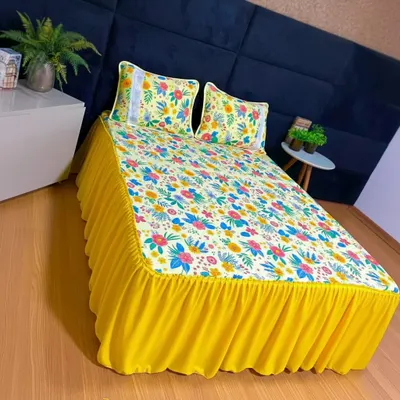 COLCHA LENÇOL 100% ALGODÃO QUEEN 03 PEÇAS  -  QUEEN 