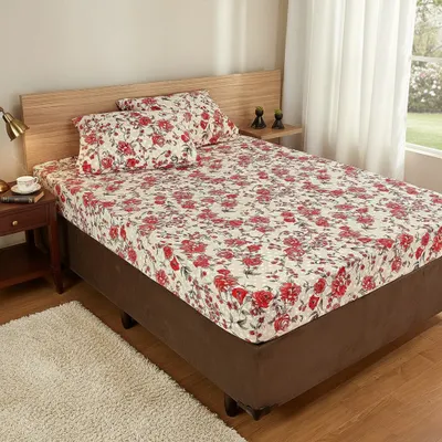 LENÇOIS DE MALHA QUEEN 03 PEÇAS - LENÇOL QUEEN 03 PEÇAS