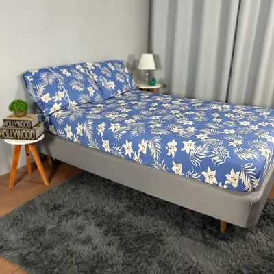 LENÇOIS DE MALHA KING 03 PEÇAS - LENÇOL KING 03 PEÇAS