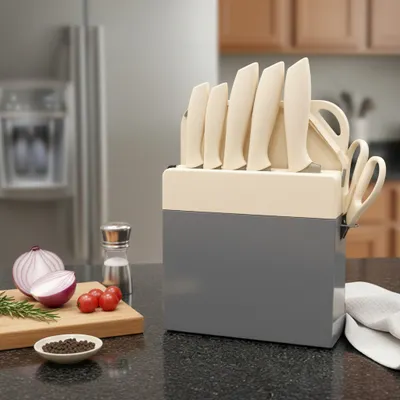 JOGO DE FACAS 08 PEÇAS COM TÁBUA 