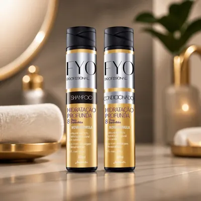 Kit Fyo Profissional Hidratação Profunda 8 Óleos Esplêndidos Jequiti (Shampoo + Condicionador)
