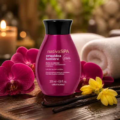 Óleo Glorioso  Corporal Nativa SPA Orquídea Lumière – 200ml oBoticario