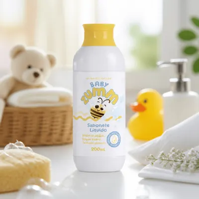 Sabonete Líquido Infantil  Baby Zumm Abelha Rainha – 200ml