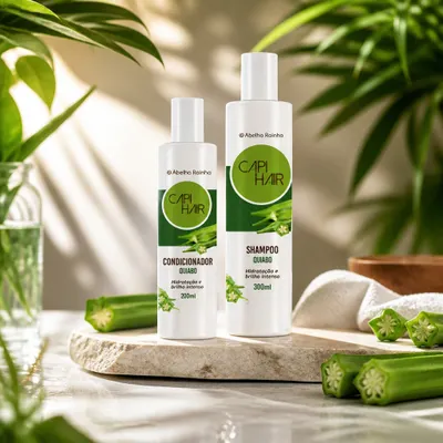 Combo Capi Hair Quiabo Abelha Rainha (Shampoo 300ml + Condicionador 200ml)