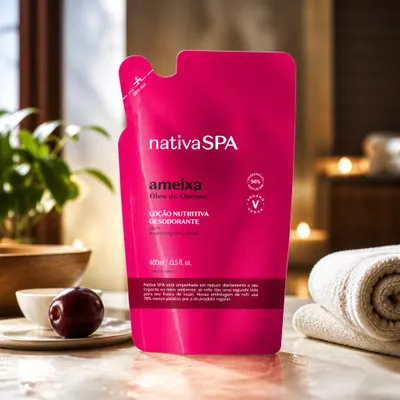 Refil Loção Desodorante Hidratante Corporal Nativa SPA Ameixa 400ml