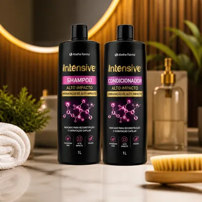 Kit Intensive Alto Impacto — Shampoo + Condicionador 1L Abelha Rainha