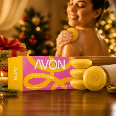 Presente Sabonete Cremoso Ylang Ylang Dourado