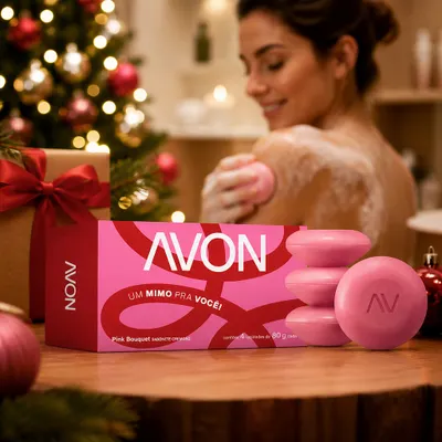 Presente Avon Sabonete Cremoso Pink Bouquet