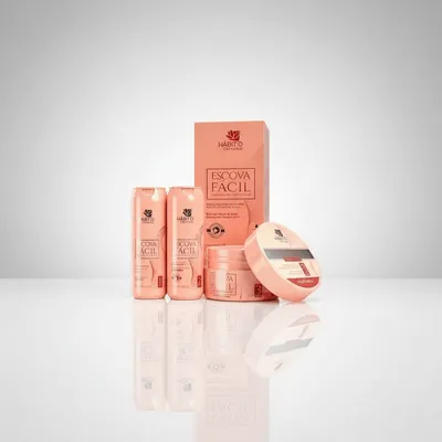 Kit profissional capilar Escova Fácil (Selagem orgânica)Hábitos Cosméticos 