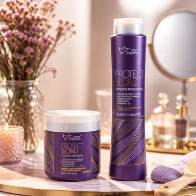 Kit profissional capilar Matizador Protect bland _Suave fragrance Cosméticos 