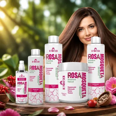 Kit profissional capilar Rosa Mosqueta _Benquerer Cosméticos 
