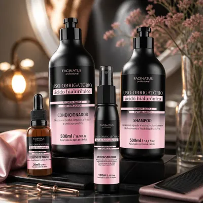 Kit profissional capilar  Uso Obrigatório Ácido hialurônico(Marca) Fascinatus  Cosméticos 