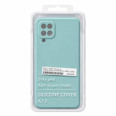 Capa Silicone Samsung A12 Azul