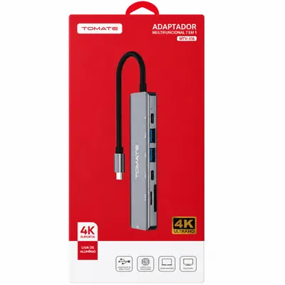 Hub USB-C 7 em 1 com 4K Tomate