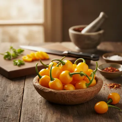 Sementes de Pimenta Bode Amarela (50 Unidades) – O Tempero Perfeito para Carnes