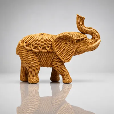 ESTÁTUA ELEFANTE CROCHE INDIANO