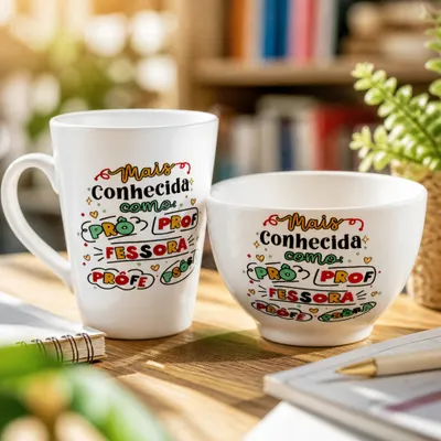 KIT CUMBUCA+ CANECA - COLEÇÃO PROFESSOR FRASES
