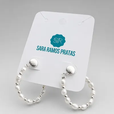Argola grande  Pérolas