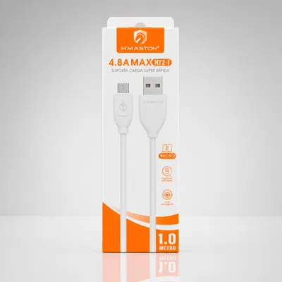 Cabo H'Maston 4.8A Max H72-1 1m Usb-Micro para USB