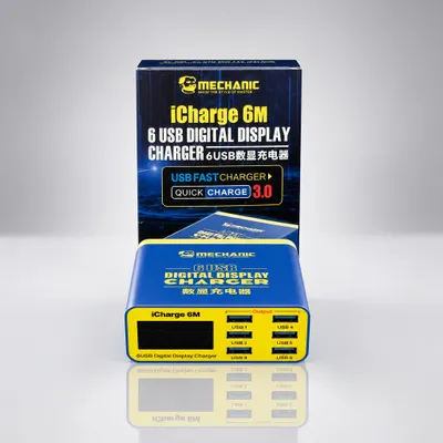  iCharge 6M com 6Portas Usb Mechanic Qc3.0 Turbo Amarelo