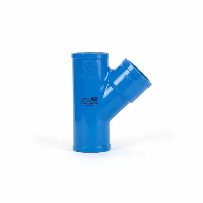 Junção  tipo Y pvc azul