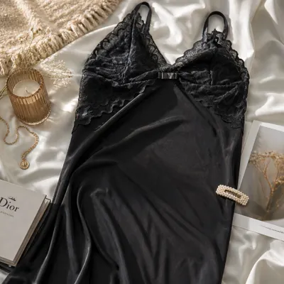 Camisola de Renda Preta tamanho m