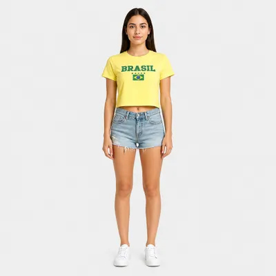 Cropped Brasil Estampa