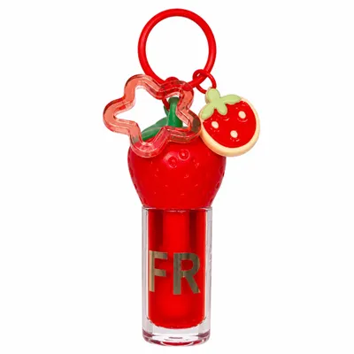 GLOSS DE MORANGO COM CHAVEIRO 